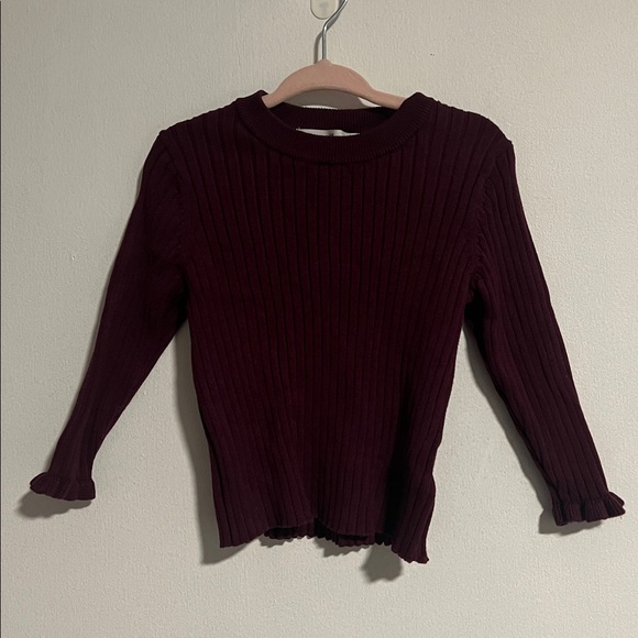 H&M Burgundy Ribbed blouse - Picture 2 of 6